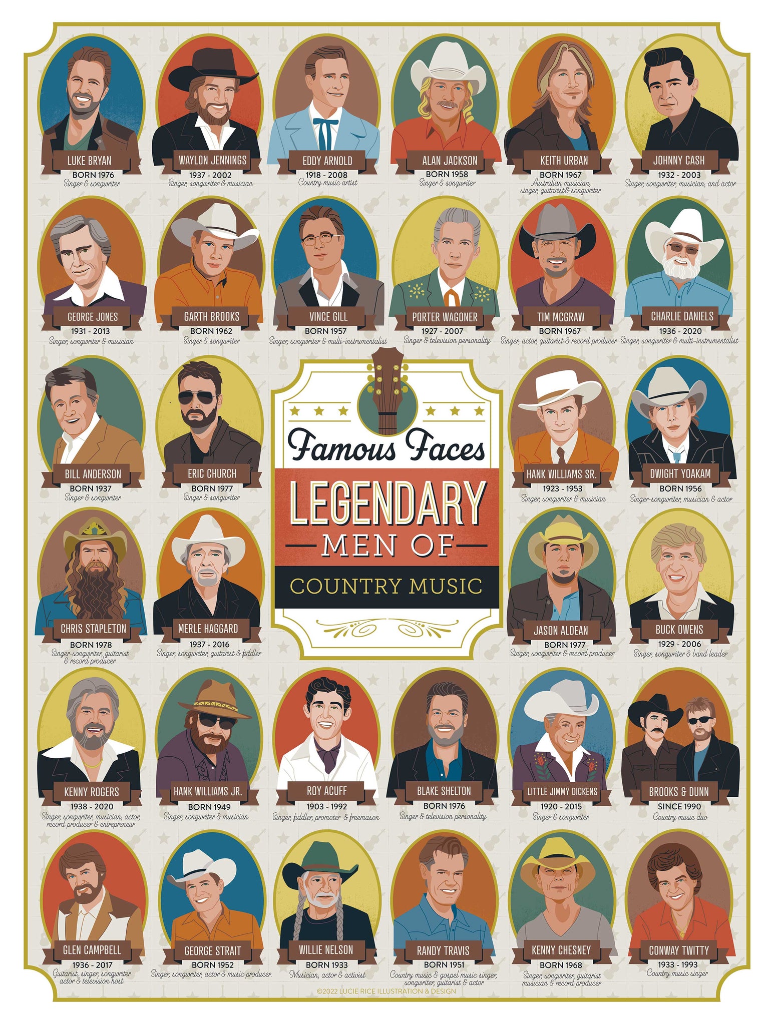 Legendary Men of Country Puzzle