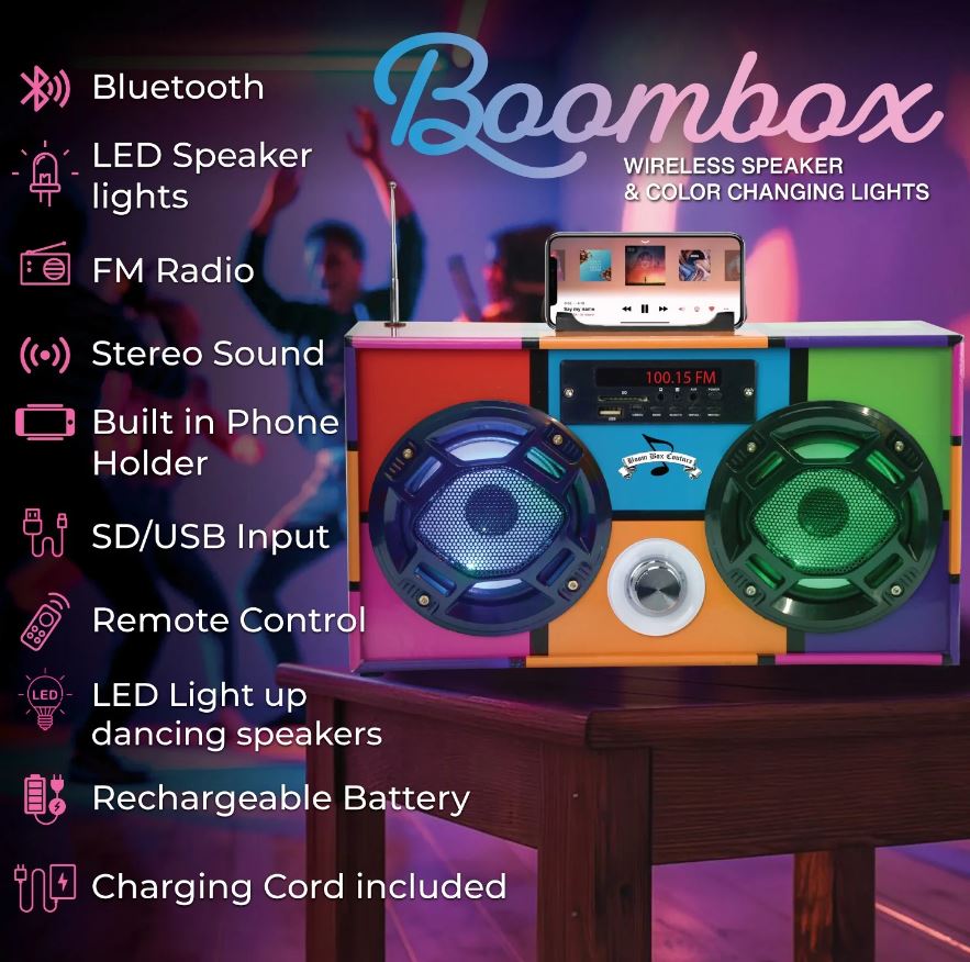 Boombox Bluetooth Speaker/Radio Retro 90s