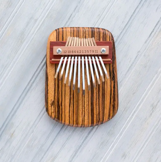 12 Key Zebrawood Thumb Piano