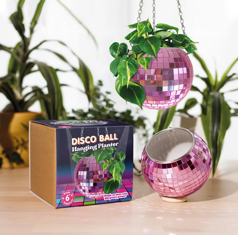 Disco Ball Planter Pink 6 In.