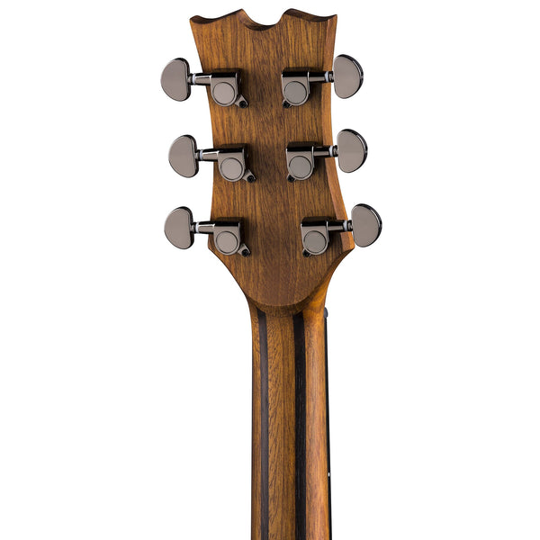 AXS Parlor Mahogany Guitar headstock back close up
