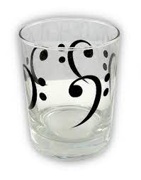 Bass Clef Lowball Glass