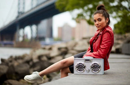 Boombox Bluetooth Speaker/Radio Iridescent Bling