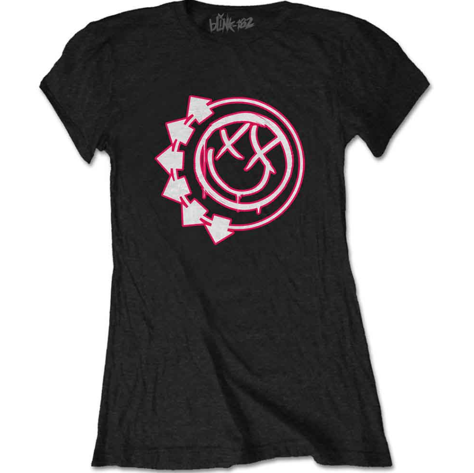 Blink 182 Neon Smiley Logo Women's Tee