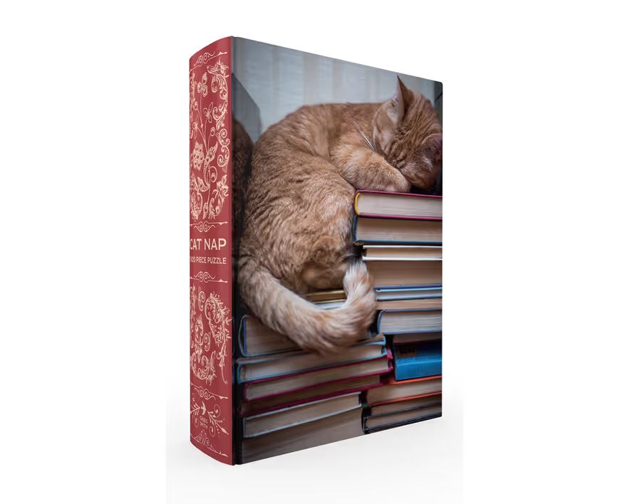 Cat Nap Book Jigsaw Puzzle 1000 pc.