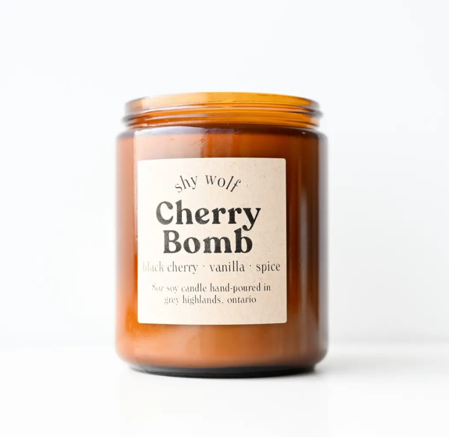 Soy Candle Cherry Bomb (Black cherry, Vanilla, Spice) 8 oz.