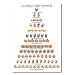 Classical Music 12 Days of Christmas Card Box Set (15 count)