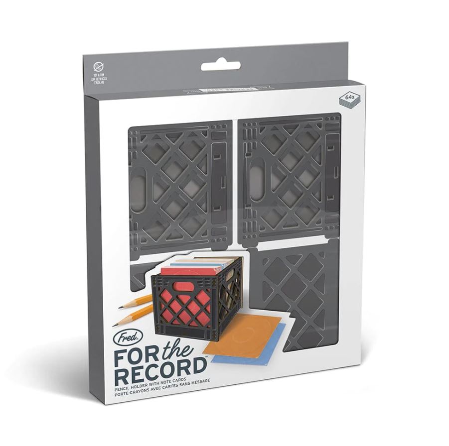 For The Record Crate Pencil Holder