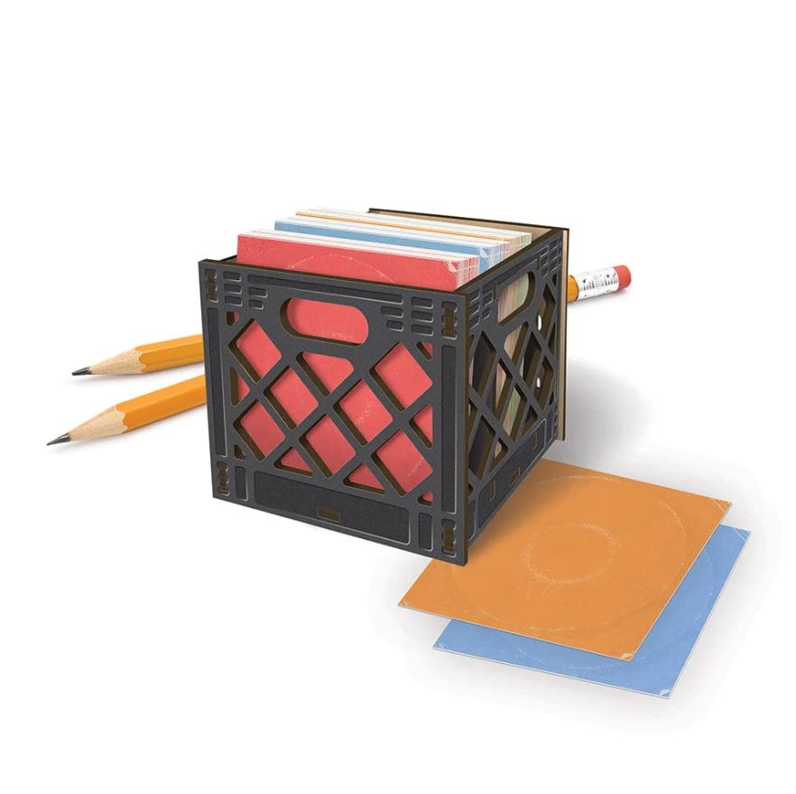 For The Record Crate Pencil Holder