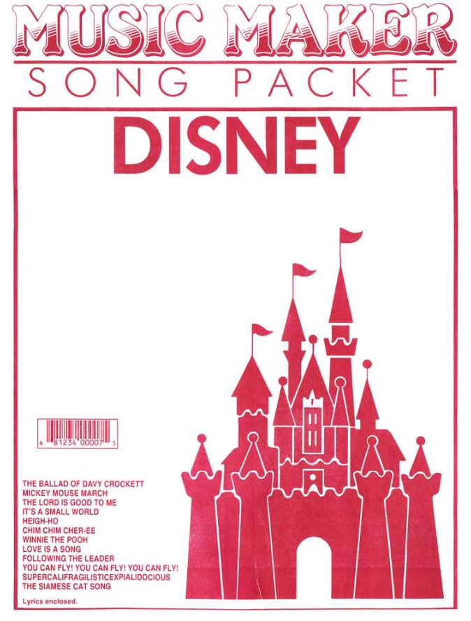 Music Maker Disney Vol. 1 Sheet Music