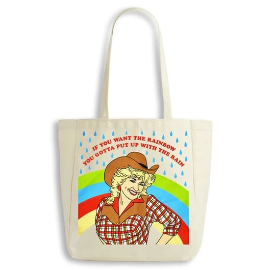 Dolly Cowgirl Rainbow Tote