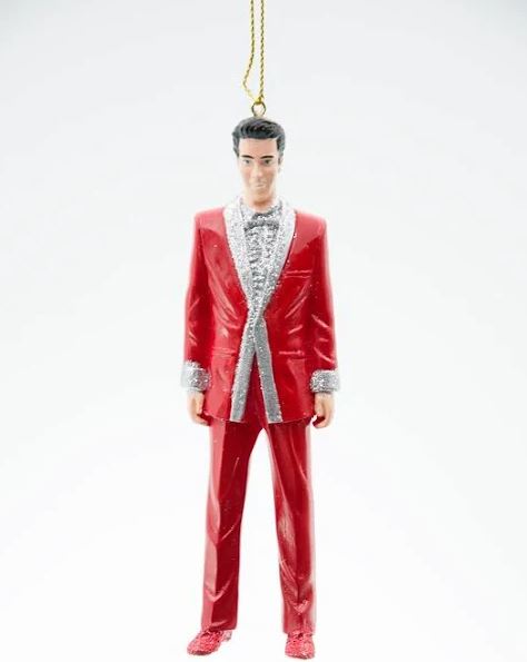 Elvis Ornament plain red suit
