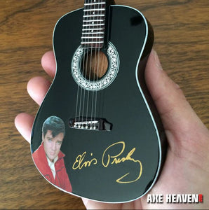 Elvis Presley Gold Signature Black Acoustic Replica front