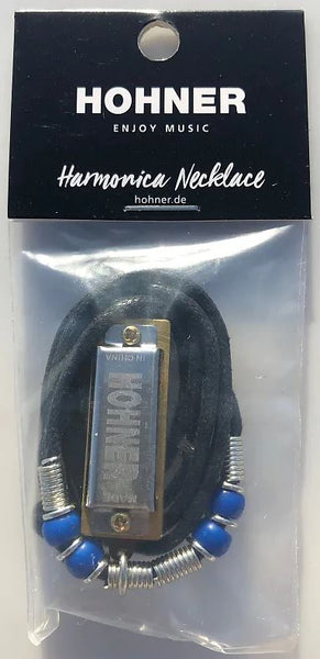 Hohner 38N Beaded Harmonica Necklace blue