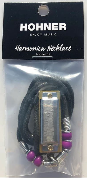 Hohner 38N Beaded Harmonica Necklace purple