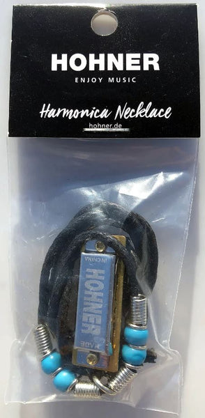 Hohner 38N Beaded Harmonica Necklace teal