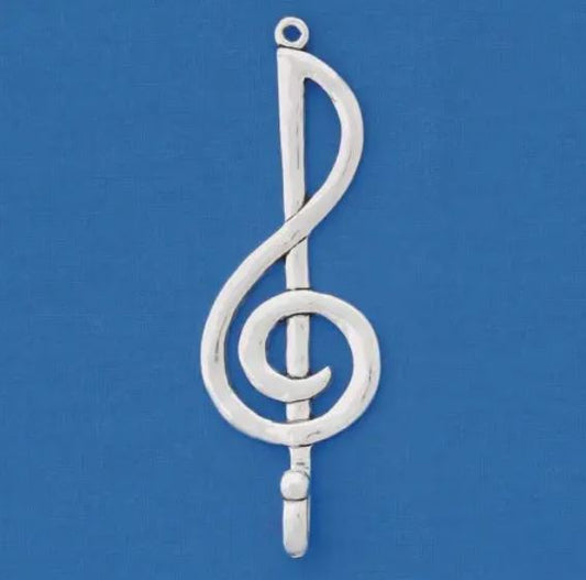 Pewter Treble Clef Hook