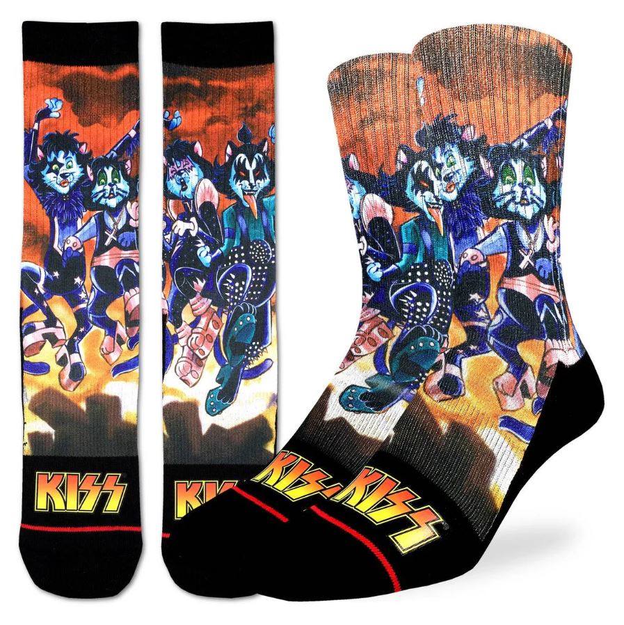 KISS Cartoon Cat Men's Socks