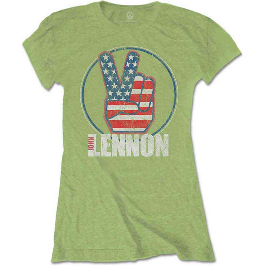 John Lennon U.S Peace Fingers Women's Tee