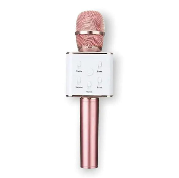 Karaoke Microphone with Power Bank rose gold