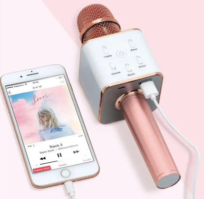 Karaoke Microphone with Power Bank in phone