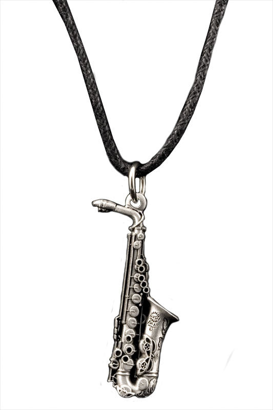 Alto Sax Pewter Necklace