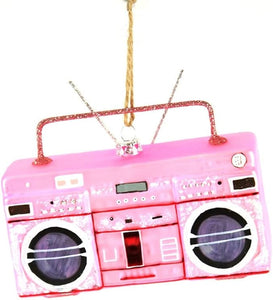 Pink Boombox Ornament
