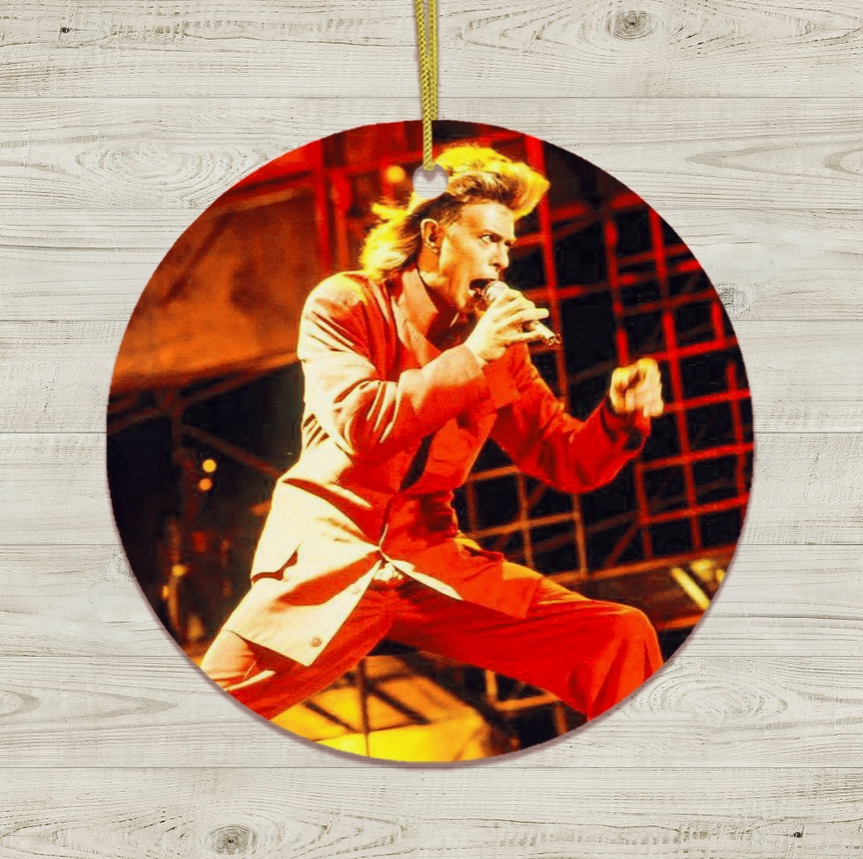 David Bowie Photo Ornament