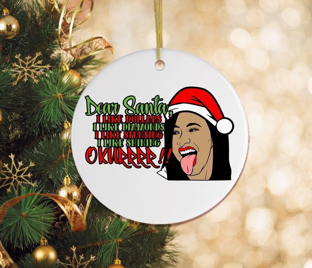 Cardi B Christmas Orament