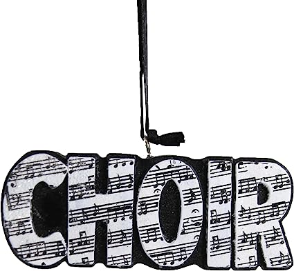 "Choir" Music Notes Resin Ornament