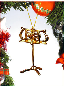 Music Stand Gold Ornament