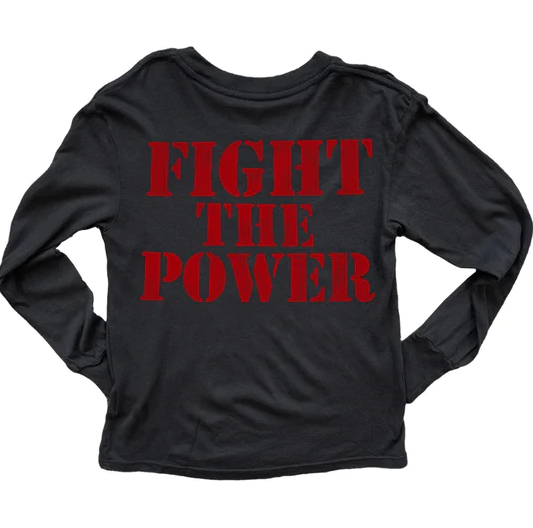 Public Enemy Fight The Power Long Sleeve Kid's Shirt back
