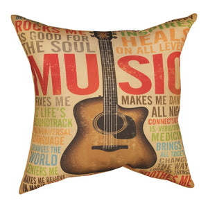 Music Acoustic Guitar Climaweave Pillow