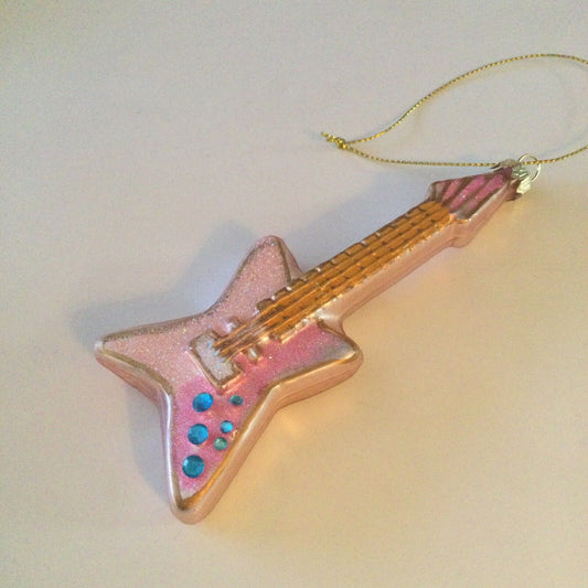 Pink Electric Guitar Ornament