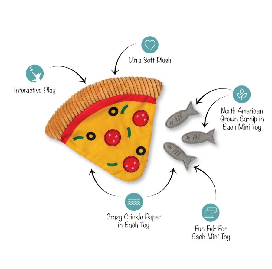 Pepurroni & Sardines Pizza Cat Toy