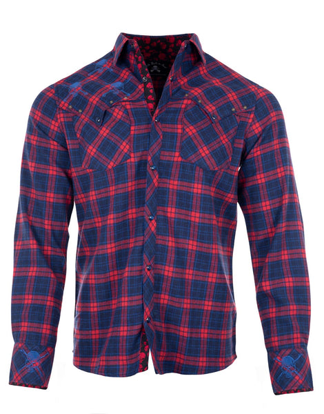 Long Sleeve Red & Blue Plaid Shirt