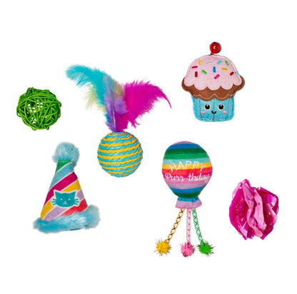 Happy Purrthday Cat Toy Set 6 pc.