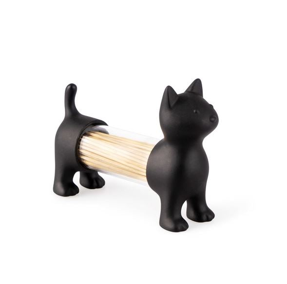 Cat Toothpick Holder/Salt & Pepper Shaker black