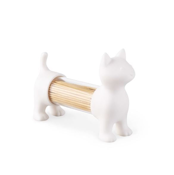 Cat Toothpick Holder/Salt & Pepper Shaker white