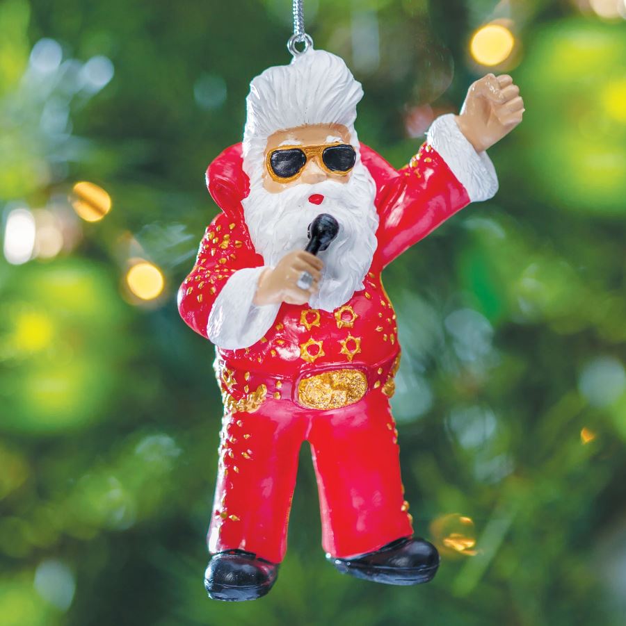 Elvis Santa Ornament