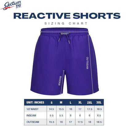 Grateful Dead Water Reactive Dancing Bear Swim Trunks size chart