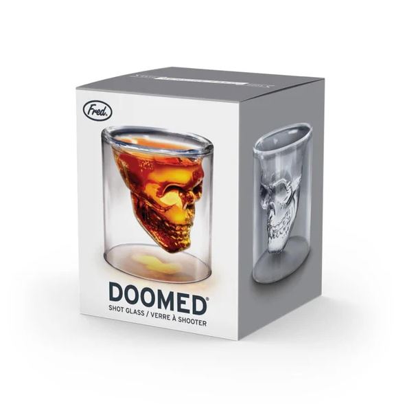 Doomed Skull Shot Glass