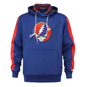 Grateful Dead Blue Steal Your Face Performance Hoodie front