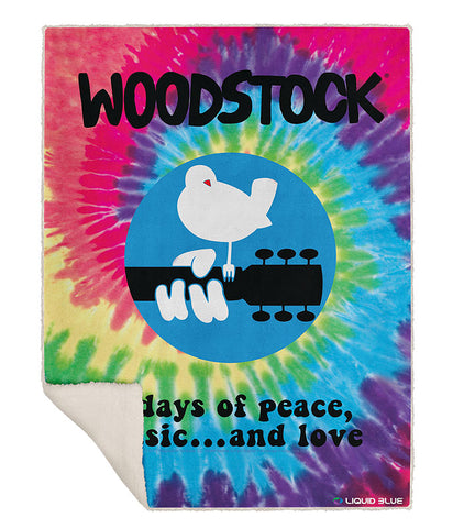 Woodstock Spiral Fleece Throw Blanket