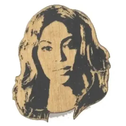 Wooden Beyonce Ornament