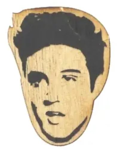 Wooden Elvis Ornament