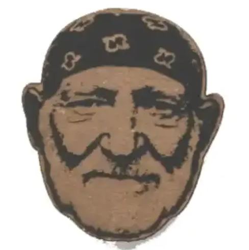 Wooden Willie Nelson Ornament