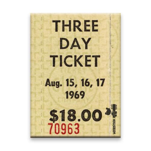 Woodstock Ticket Magnet