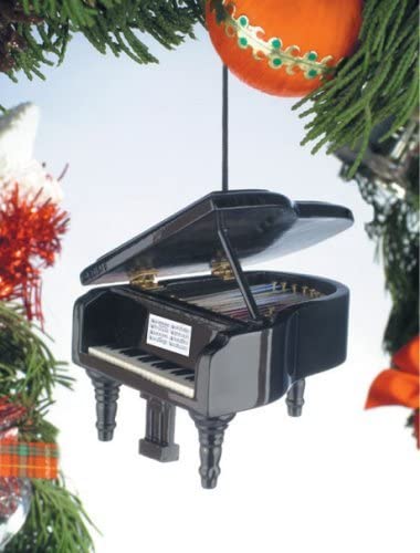 Grand Piano Ornament in Black
