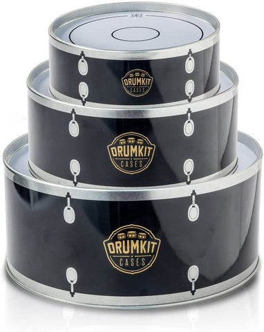 Drum shaped tins 3 pack